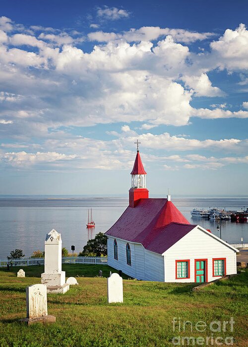 America Greeting Card featuring the photograph Tadoussac Chapel #1 by Jane Rix