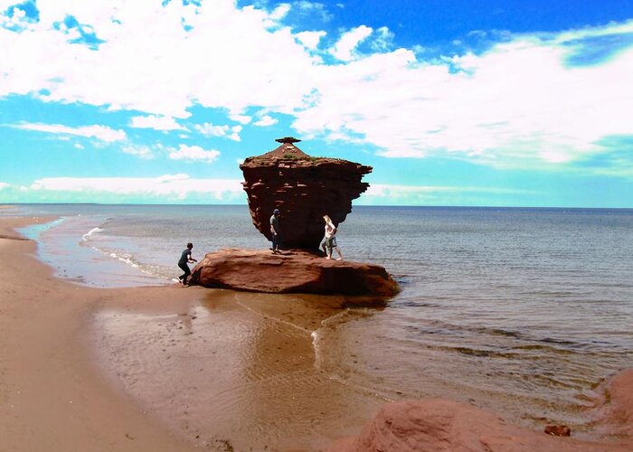 Sky Greeting Card featuring the photograph Teacup Rock #1 by Stephanie Moore