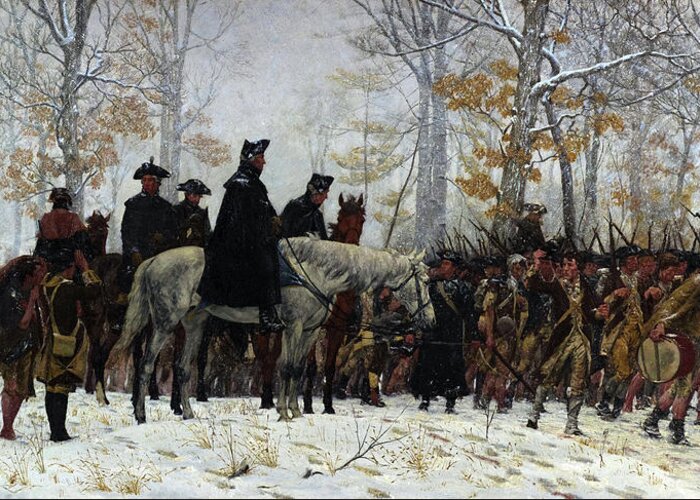 March Greeting Card featuring the painting The March to Valley Forge #1 by William Trego