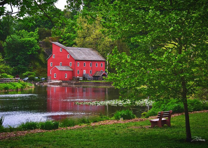 Red Mill Museum Greeting Card featuring the photograph The Red Mill #1 by Ingrid Zagers
