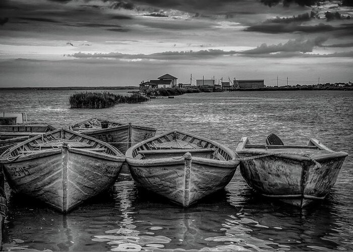 Boats Greeting Card featuring the photograph Trio #2 by Anna Rumiantseva