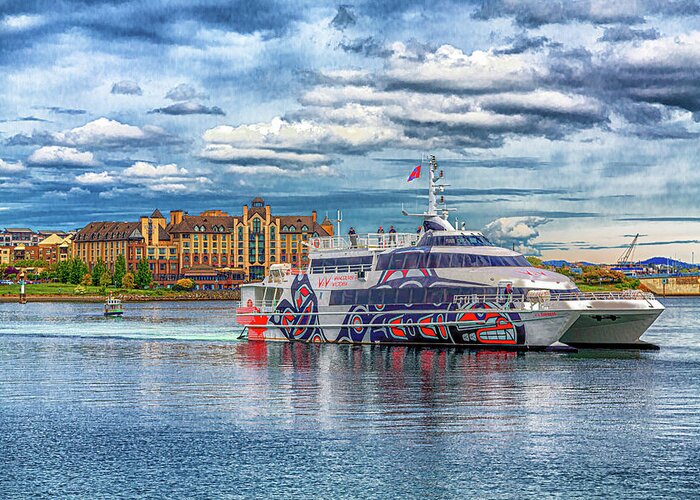 Delta Greeting Card featuring the photograph Victoria to Seattle Ferry #1 by Darryl Brooks