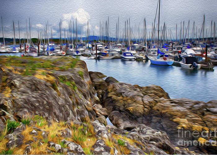 Marina Greeting Card featuring the photograph West Coast Dreams #1 by Bob Christopher