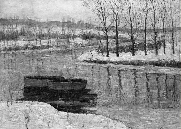 Lawson Greeting Card featuring the painting Winter by Ernest Lawson