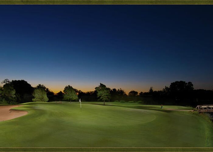Green Greeting Card featuring the photograph #11 Abilene Country Club North #11 by Steve Templeton
