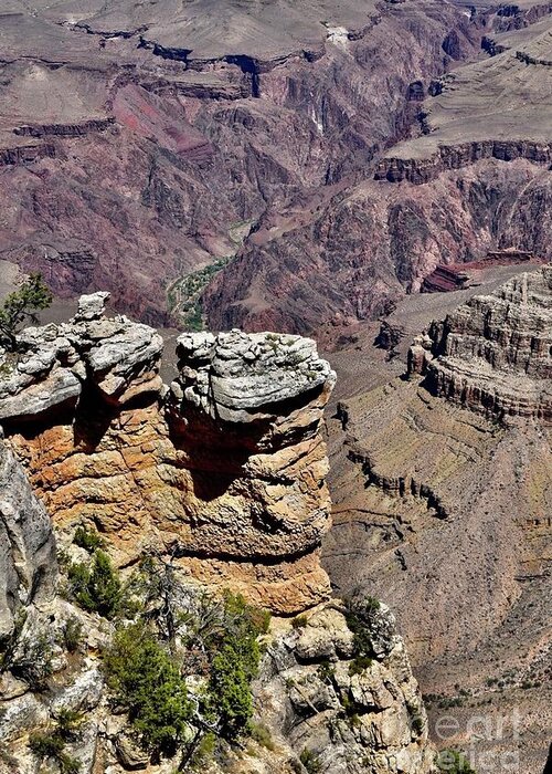 The Grand Canyon Greeting Card featuring the digital art The Grand Canyon #11 by Tammy Keyes