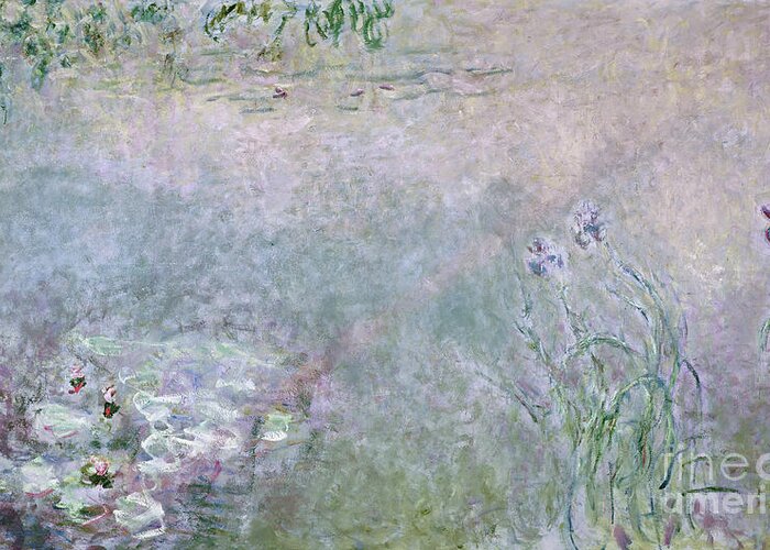 Water Lilies Greeting Card featuring the painting Water Lilies by Claude Monet