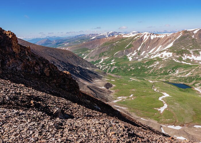 No People Greeting Card featuring the photograph 14er View by Nathan Wasylewski