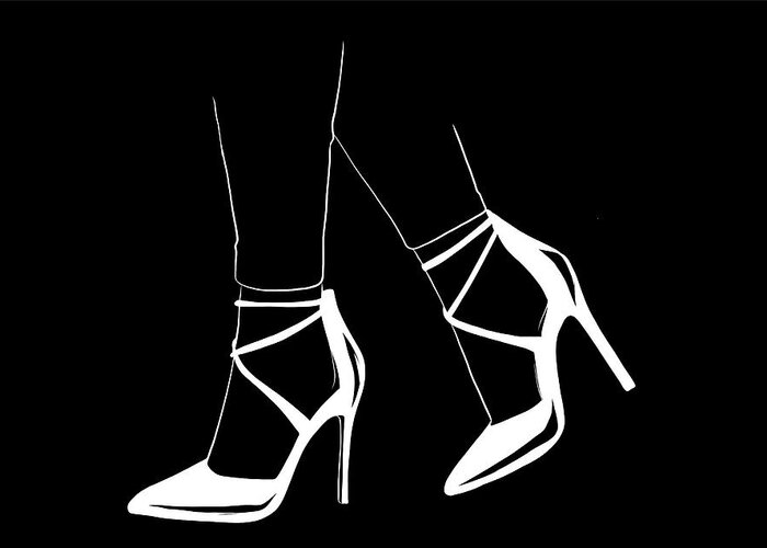 Vector girls in high heels. Fashion illustration. Female legs in shoes.  Cute design. Trendy picture in vogue style. Fashionable women. Stylish  ladies. Digital Art by Dean Zangirolami - Fine Art America