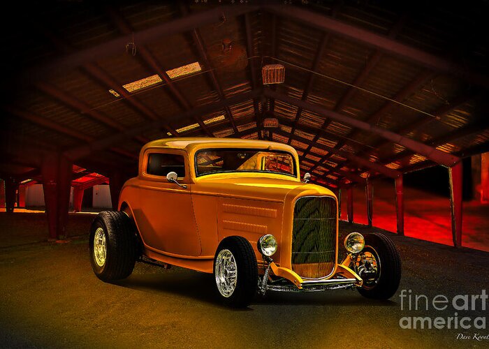 1932 Ford Coupe Greeting Card featuring the photograph 1932 Ford 'Golden Oldie' Coupe by Dave Koontz