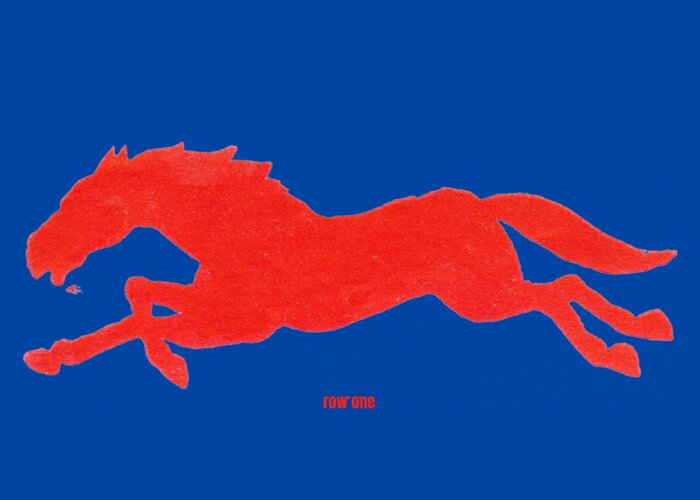 Smu Greeting Card featuring the mixed media 1933 SMU Mustangs Art by Row One Brand