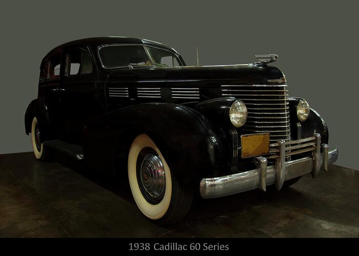 1938 Cadillac 60 Series Greeting Card featuring the photograph 1938 Cadillac 60 series by Flees Photos