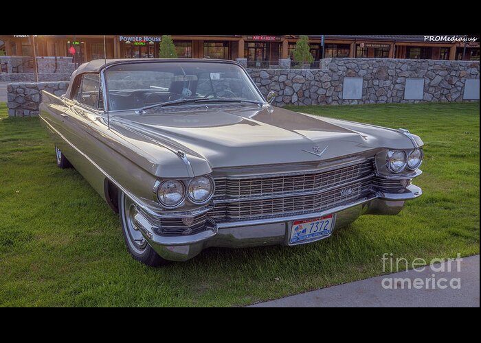 South Lake Tahoe Greeting Card featuring the photograph 1963 Cadillac convertible by PROMedias US