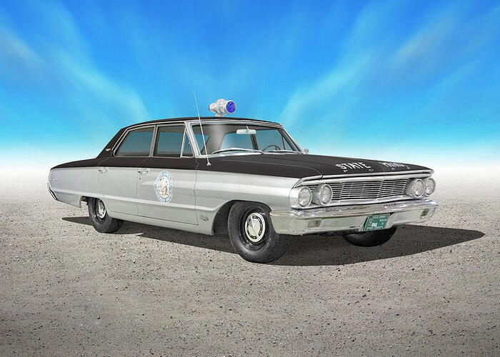 Cars Greeting Card featuring the photograph 1964 Ford Highway Patrol Car by Mike McGlothlen