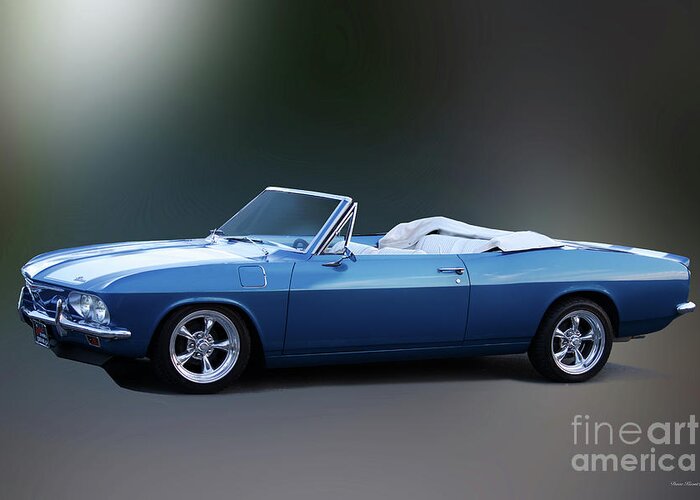 1965-66 Chevrolet Corvair Greeting Card featuring the photograph 1965-66 Chevrolet Corvair Convertible by Dave Koontz