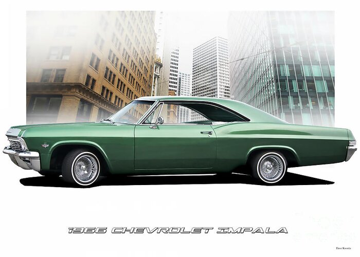 1966 Chevrolet Impala Greeting Card featuring the photograph 1966 Chevrolet Impala 2-Door Hardtop by Dave Koontz