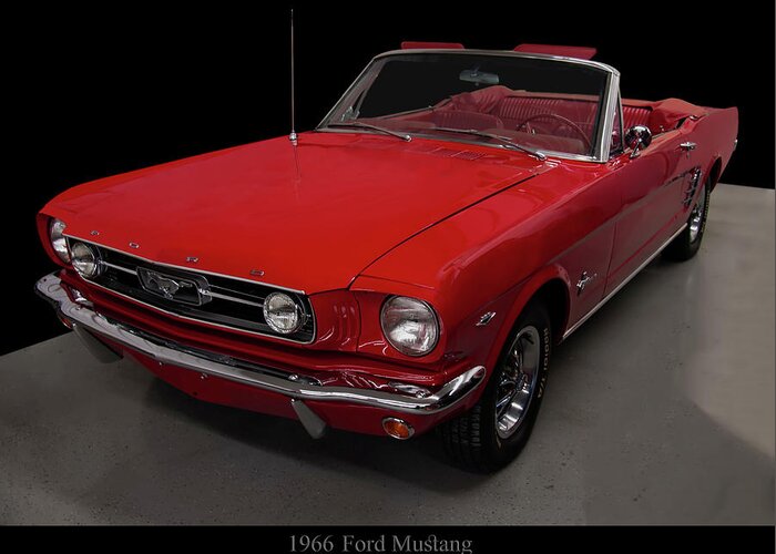 1960s Cars Greeting Card featuring the photograph 1966 Ford Mustang Convertible by Flees Photos