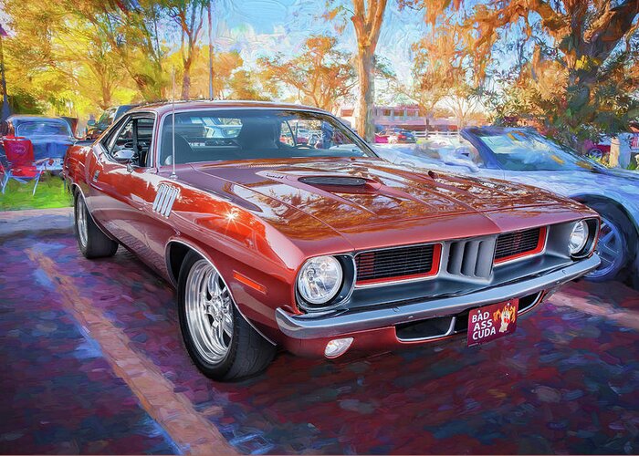 1971 Plymouth Greeting Card featuring the photograph 1971 Plymouth Hemi Barracuda X108 by Rich Franco