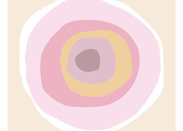 Blush Greeting Card featuring the digital art 0079-Focus_Pink by Anke Classen