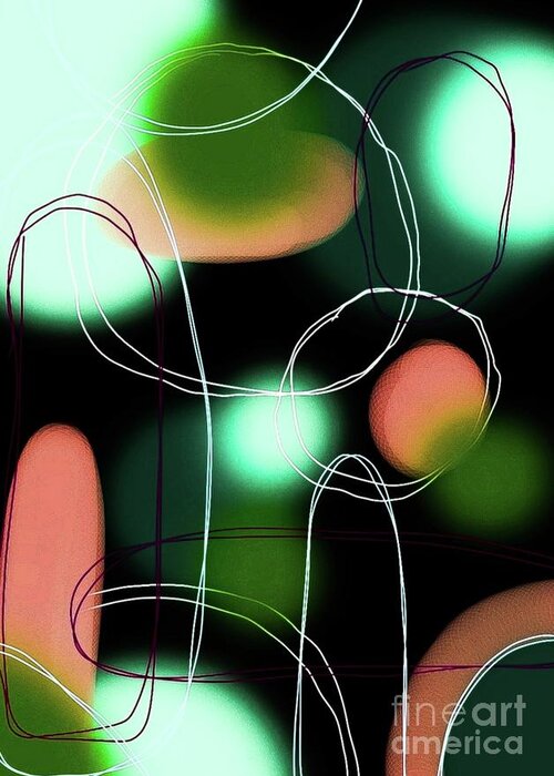 Abstrakt Greeting Card featuring the digital art Abstract Painting #1 by Nomi Morina