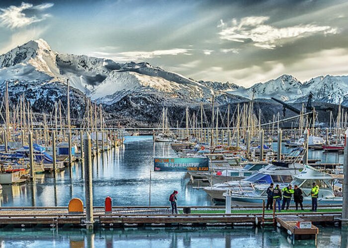 Landscape Greeting Card featuring the photograph Alaska Starts Here Seward Alaska #2 by Michael W Rogers
