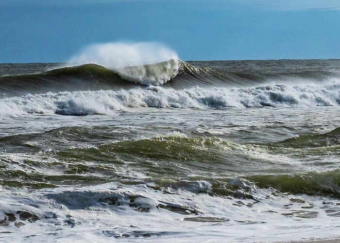 Beach Greeting Card featuring the photograph Big Wave Photograph #3 by Louis Dallara