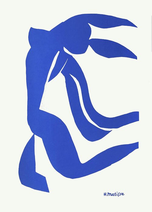 Henri Matisse Greeting Card featuring the drawing Flowing hair by Henri matisse