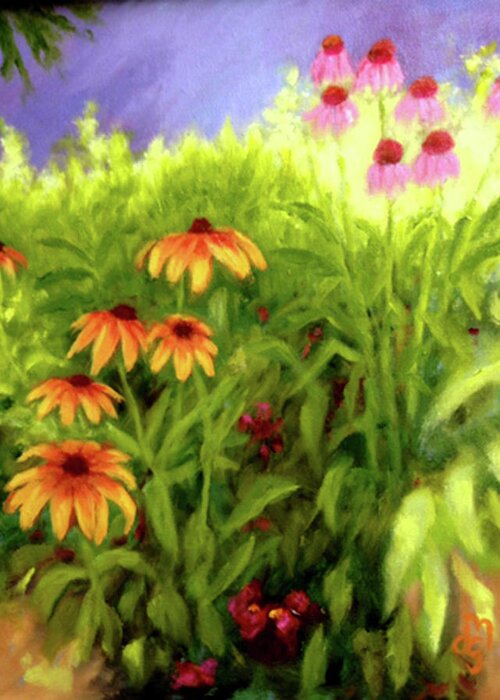 Wildflowers Greeting Card featuring the painting Field of Flowers #2 by Diane Martens