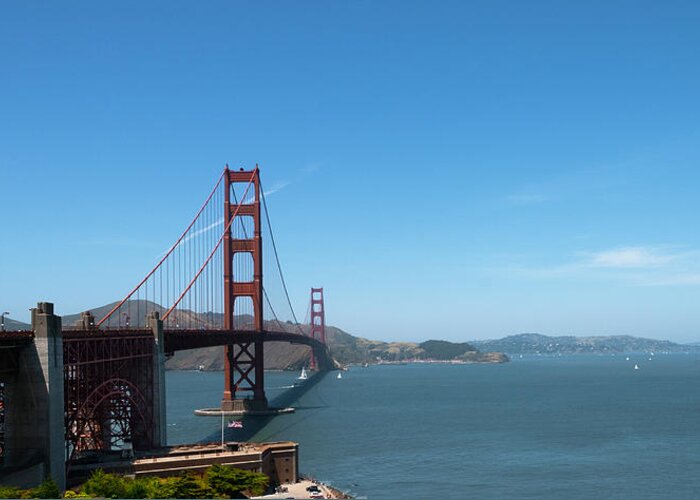 Golden Gate Bridge Greeting Card featuring the photograph Golden Gate Bridge #2 by Paul Plaine