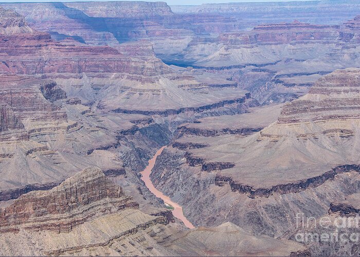 The Grand Canyon And Colorado River Greeting Card featuring the digital art The Grand Canyon and Colorado River by Tammy Keyes