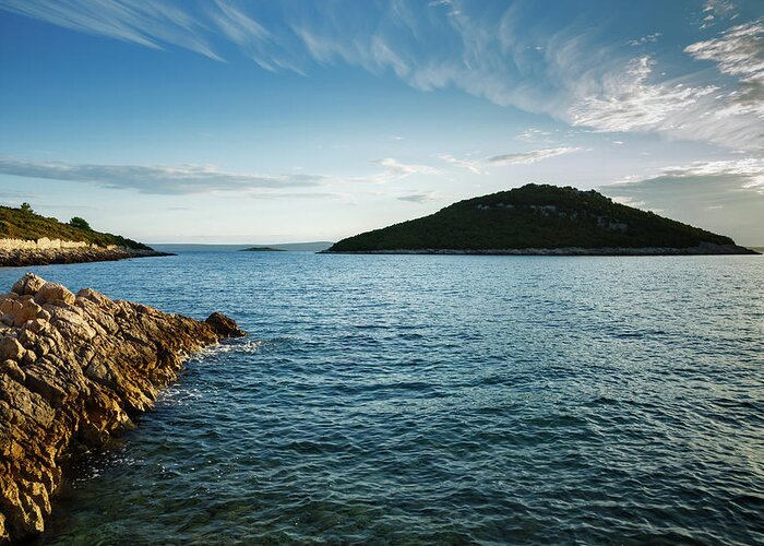 Losinj Greeting Card featuring the photograph Veli Osir Island at dawn, Losinj Island, Croatia. #2 by Ian Middleton