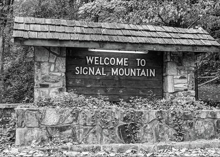 Welcome Greeting Card featuring the photograph Welcome to Signal Mountain Fall #2 by Tom and Pat Cory