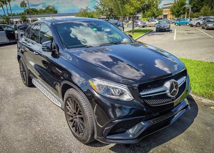 2018 Black Mercedes-benz Gle Amg 63 S Coupe Greeting Card featuring the photograph 2018 Black Mercedes-Benz GLE AMG 63 S Coupe X100 by Rich Franco