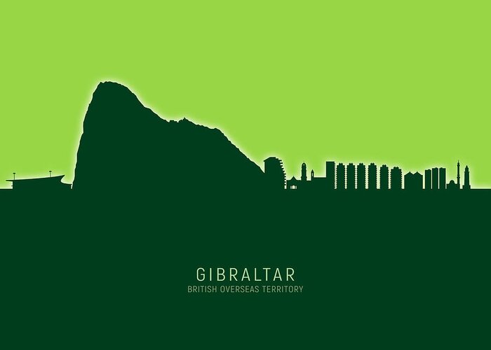 Gibraltar Greeting Card featuring the photograph Gibraltar Skyline #24 by Michael Tompsett