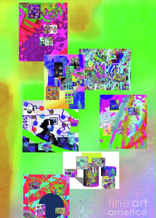 Walter Paul Bebirian: Volord Kingdom Art Collection Grand Gallery Greeting Card featuring the digital art 3-4-2021b by Walter Paul Bebirian