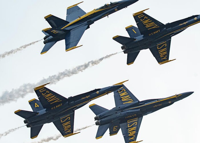 Navy Greeting Card featuring the photograph Blue Angels #3 by Carolyn Hutchins