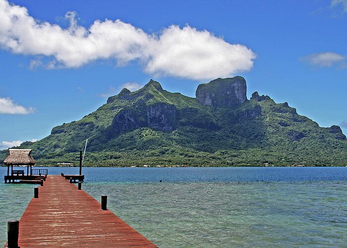Tahiti Greeting Card featuring the photograph Bora Bora, Tahiti by Richard Krebs