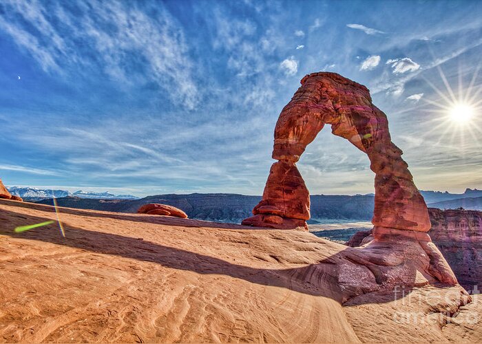 Delicate Arch Arches National Park Utah Greeting Card featuring the photograph Delicate Arch Arches National Park Utah #3 by Dustin K Ryan