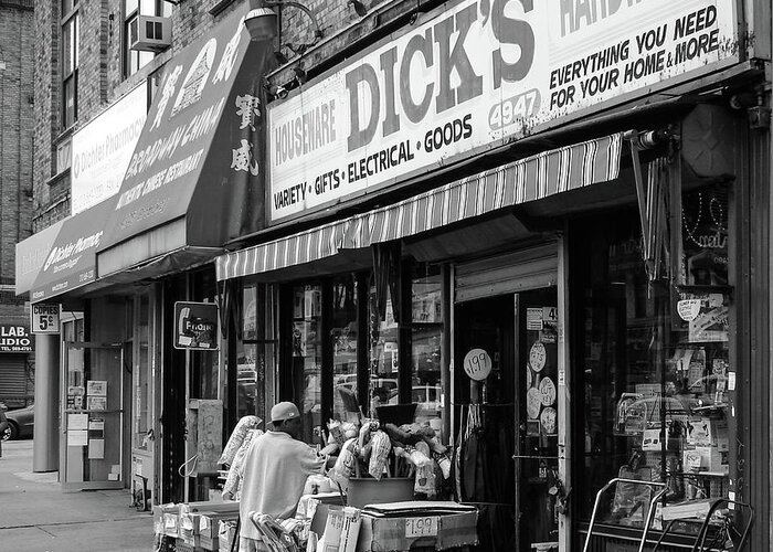 4947 Broadway Greeting Card featuring the photograph Dick's Hardware #3 by Cole Thompson