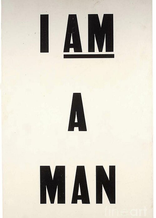 I Am A Man Greeting Card featuring the painting I Am A Man by Baltzgar