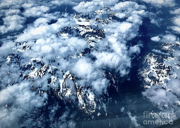 Apple Iphone 7 Plus Greeting Card featuring the photograph 3025DXO British Columbia Canada landscape from the sky by Amyn Nasser Photographer