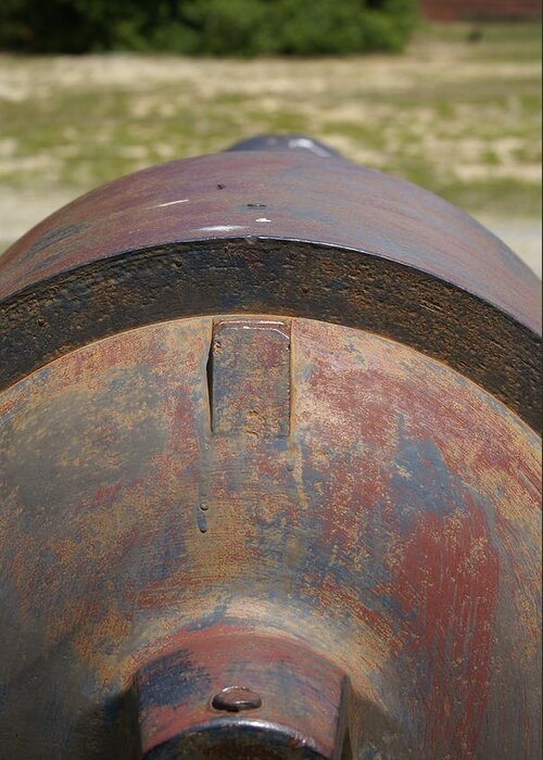  Greeting Card featuring the photograph 32 Founder Naval Cannon by Heather E Harman