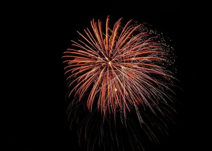 Fireworks Greeting Card featuring the photograph Fireworks #35 by George Pennington