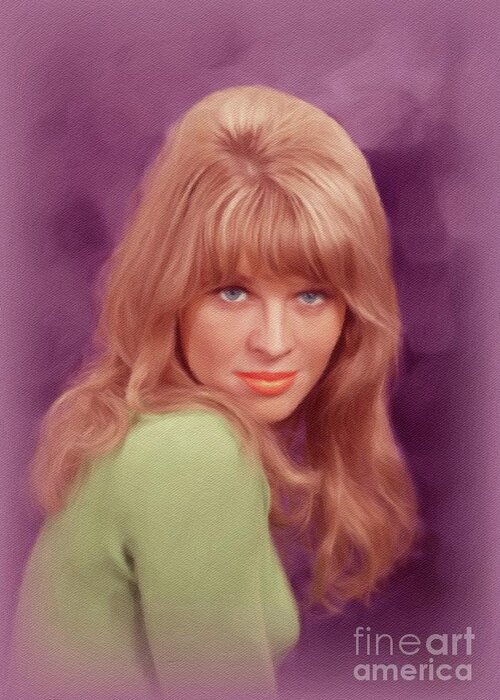 Julie Greeting Card featuring the painting Julie Christie, Actress #5 by Esoterica Art Agency