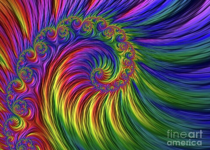 Beauty Greeting Card featuring the digital art Fractal Beauty #6 by Esoterica Art Agency
