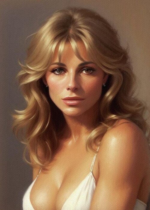 Julie Greeting Card featuring the painting Julie Christie, Actress #6 by John Springfield