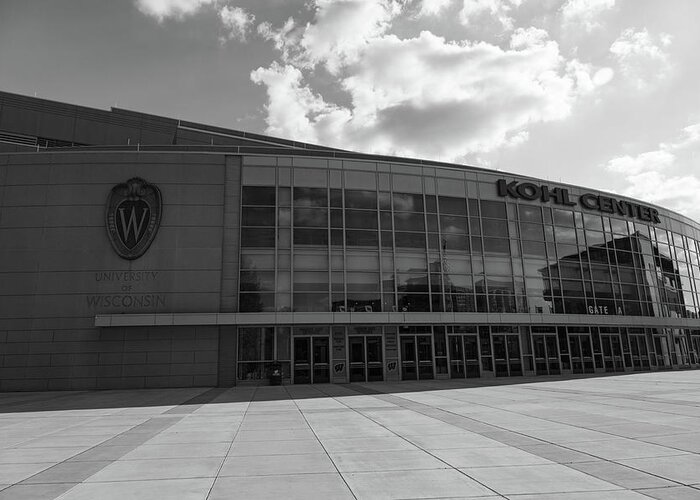 Badgers Greeting Card featuring the photograph Kohl Center basketball arena for the University of Wisconsin #6 by Eldon McGraw