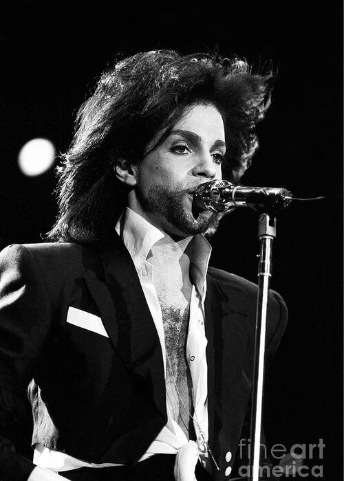 Singer Greeting Card featuring the photograph Prince #6 by Concert Photos
