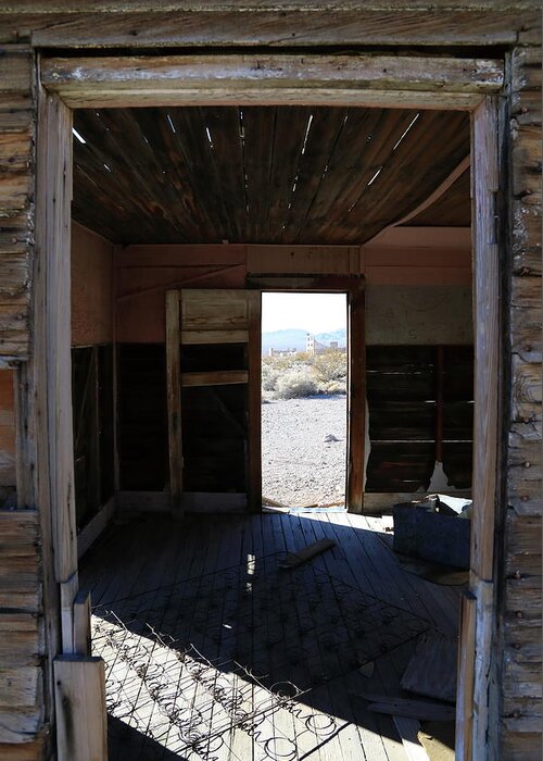 Rhyolite Greeting Card featuring the photograph Rhyolite Ghost Town #6 by Jonathan Babon