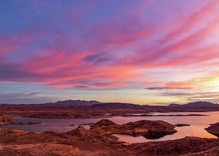 Lake Mead National Recreation Area Greeting Card featuring the photograph Sunrise Glow #6 by James Marvin Phelps